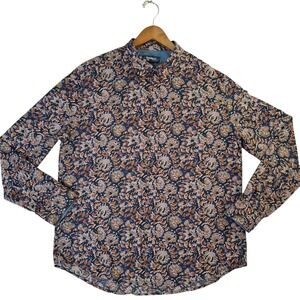 Desigual Mem's Floral Shirt  Botanical Print XXL Long Sleeve